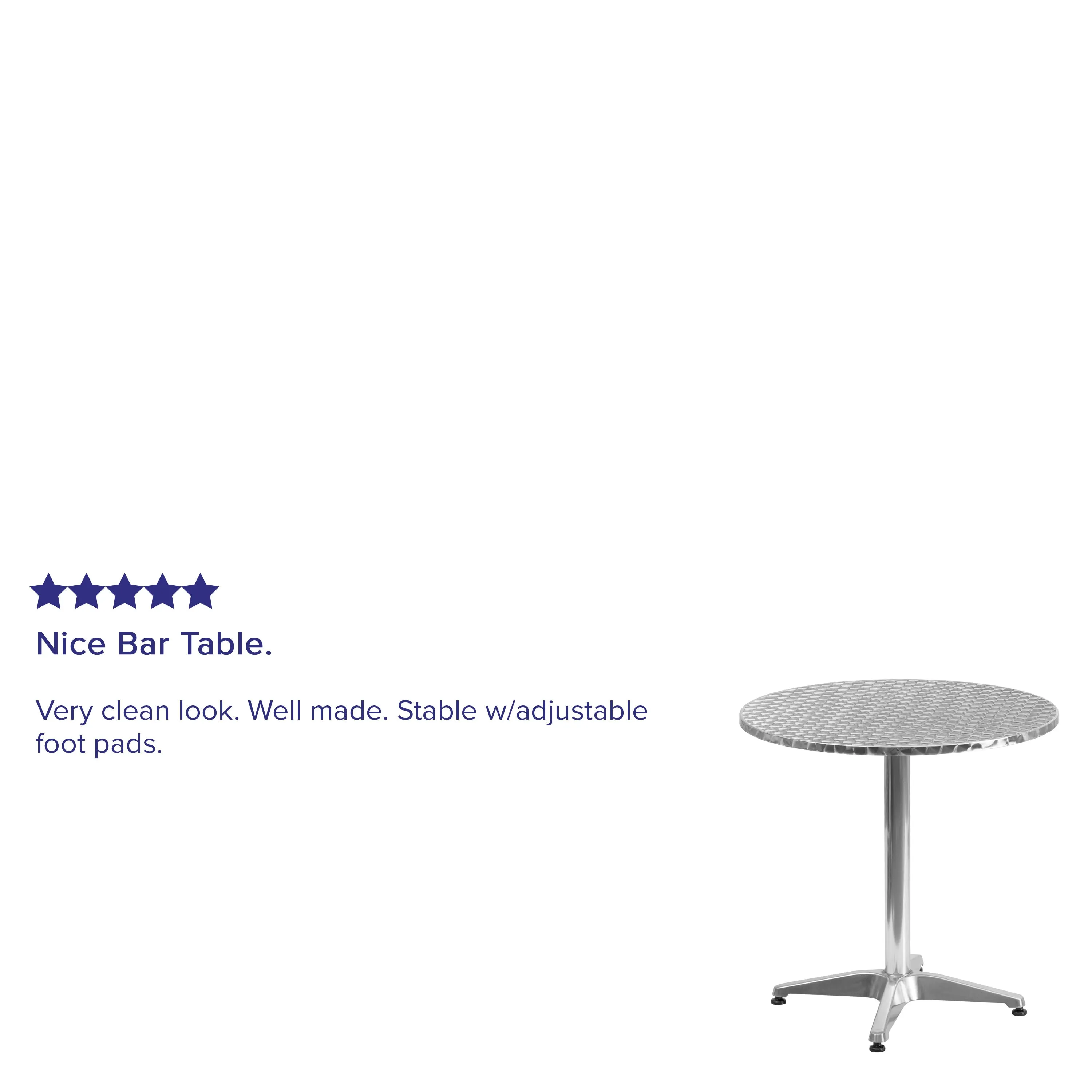 Mellie 27.5'' Round Aluminum Indoor-Outdoor Table with Base