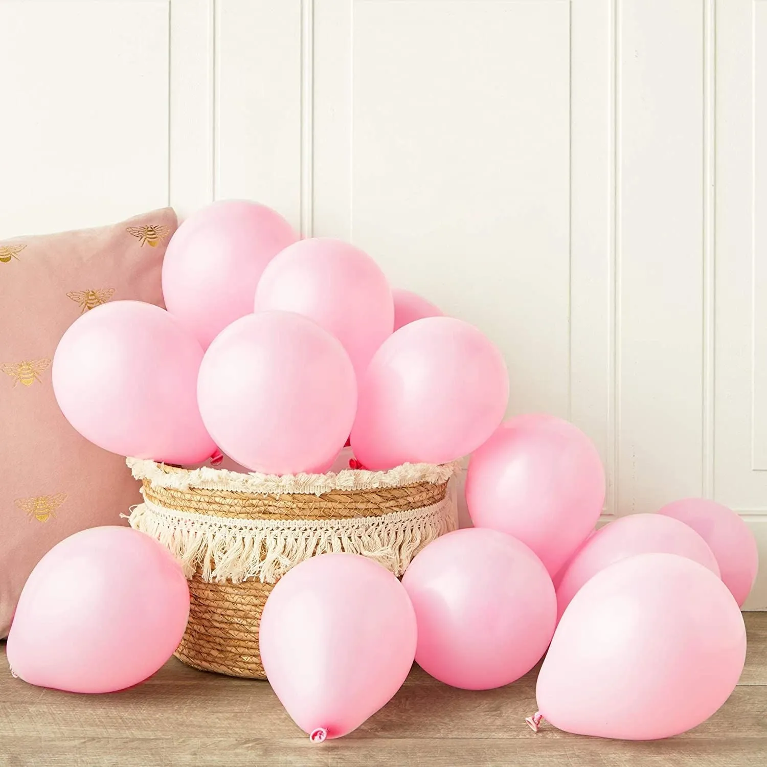 Mini Birthday Balloons (5 in, Pastel Pink, 200-Pack)