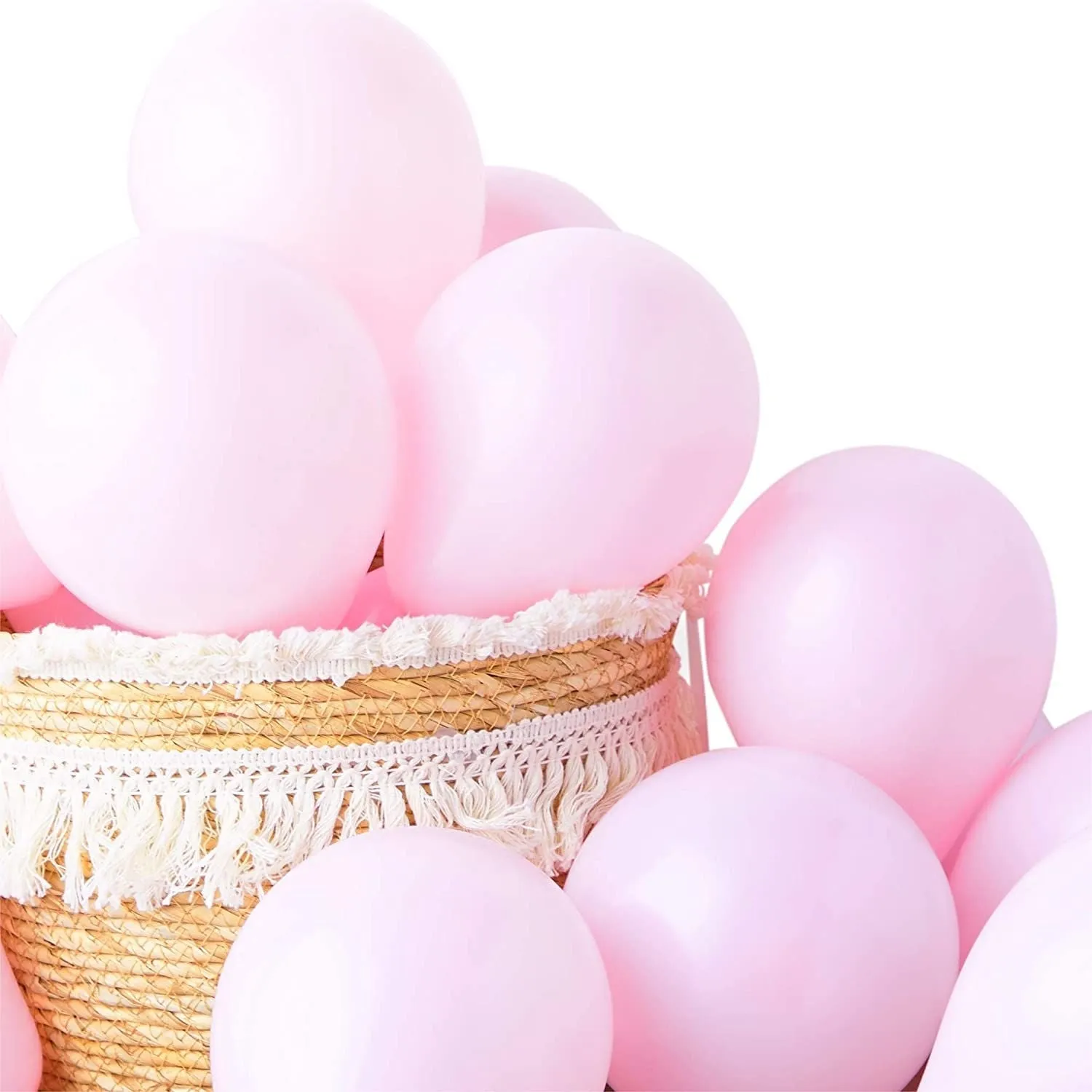 Mini Birthday Balloons (5 in, Pastel Pink, 200-Pack)