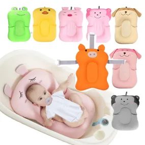 Newborn Bath Floating Pad Mat Baby Bath Tub Pad & Chair & Shelf Bathtub Seat Infant Support Cushion Mat Bath Mat Toddler Bloom