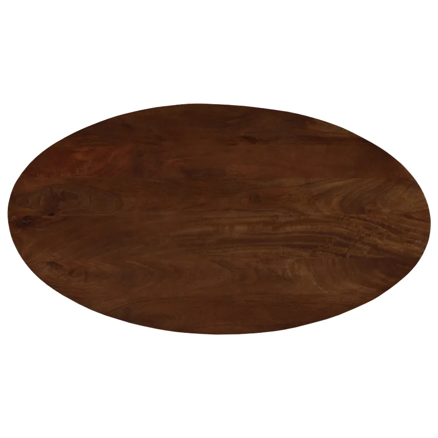 Nova Walnut Finish 130 CM Wooden Oval Coffee Table