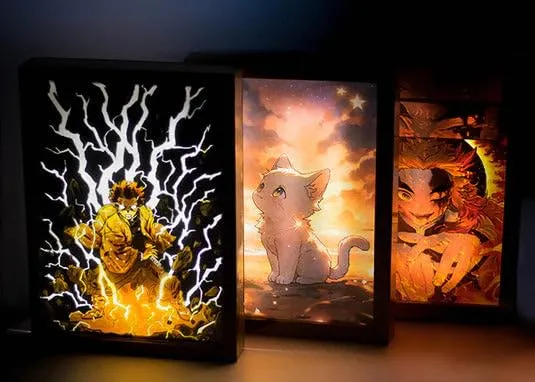 Nuvue Store Demon Slayer: Rengoku - Light Painting Bingkai Glow