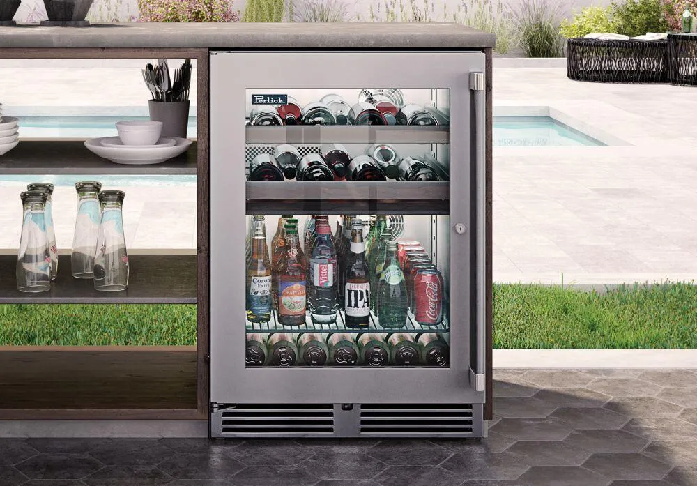 Perlick 24 inch Outdoor Built-In Beverage Center HP24BM-4-3