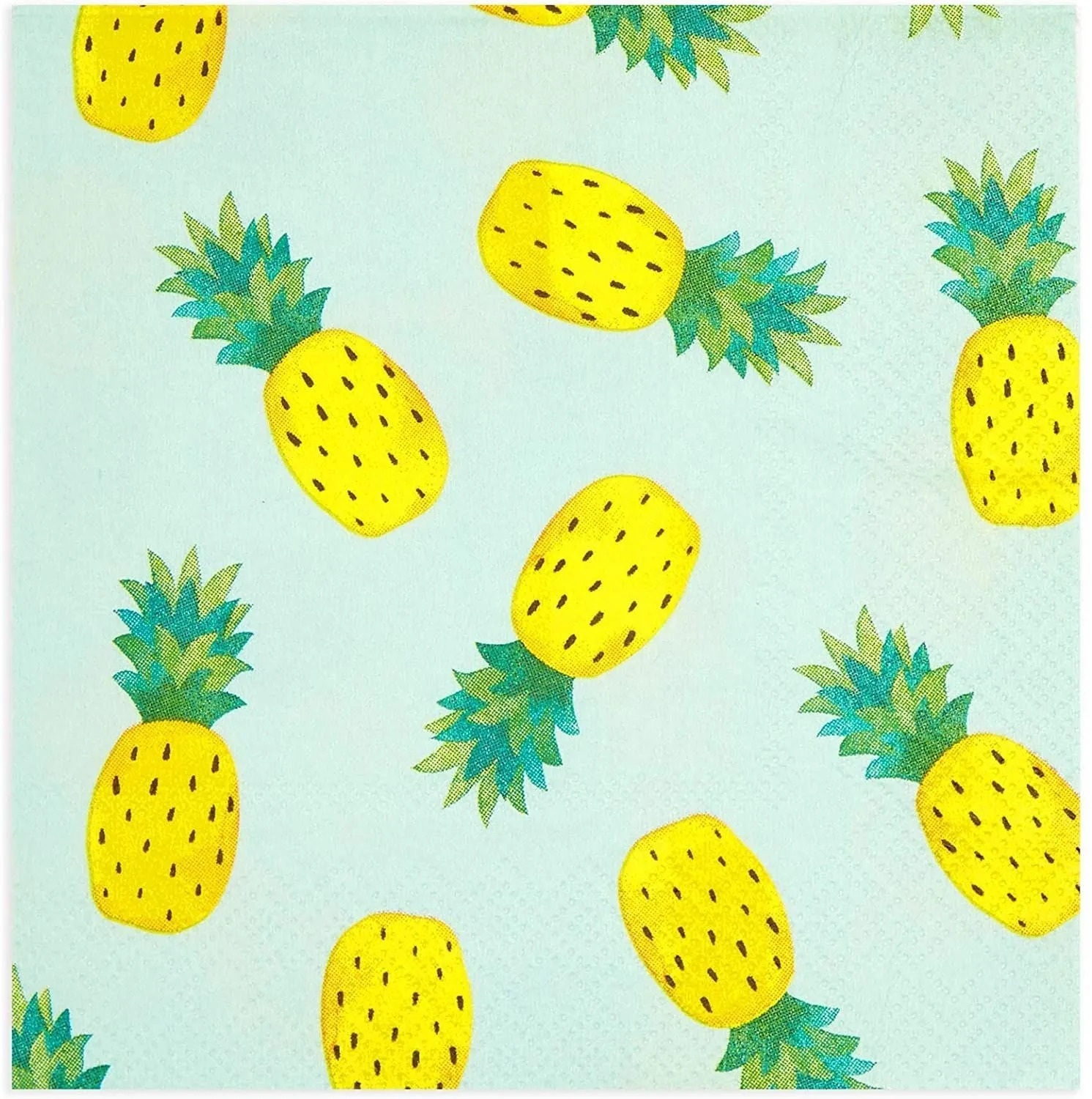 Pineapple Party Cocktail Napkins (5 In, 100 Pack)