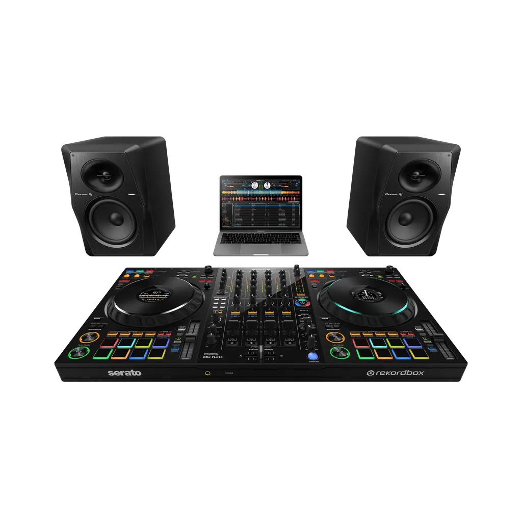 Pioneer DJ DDJ-FLX10 4-deck Rekordbox and Serato DJ Controller - Black