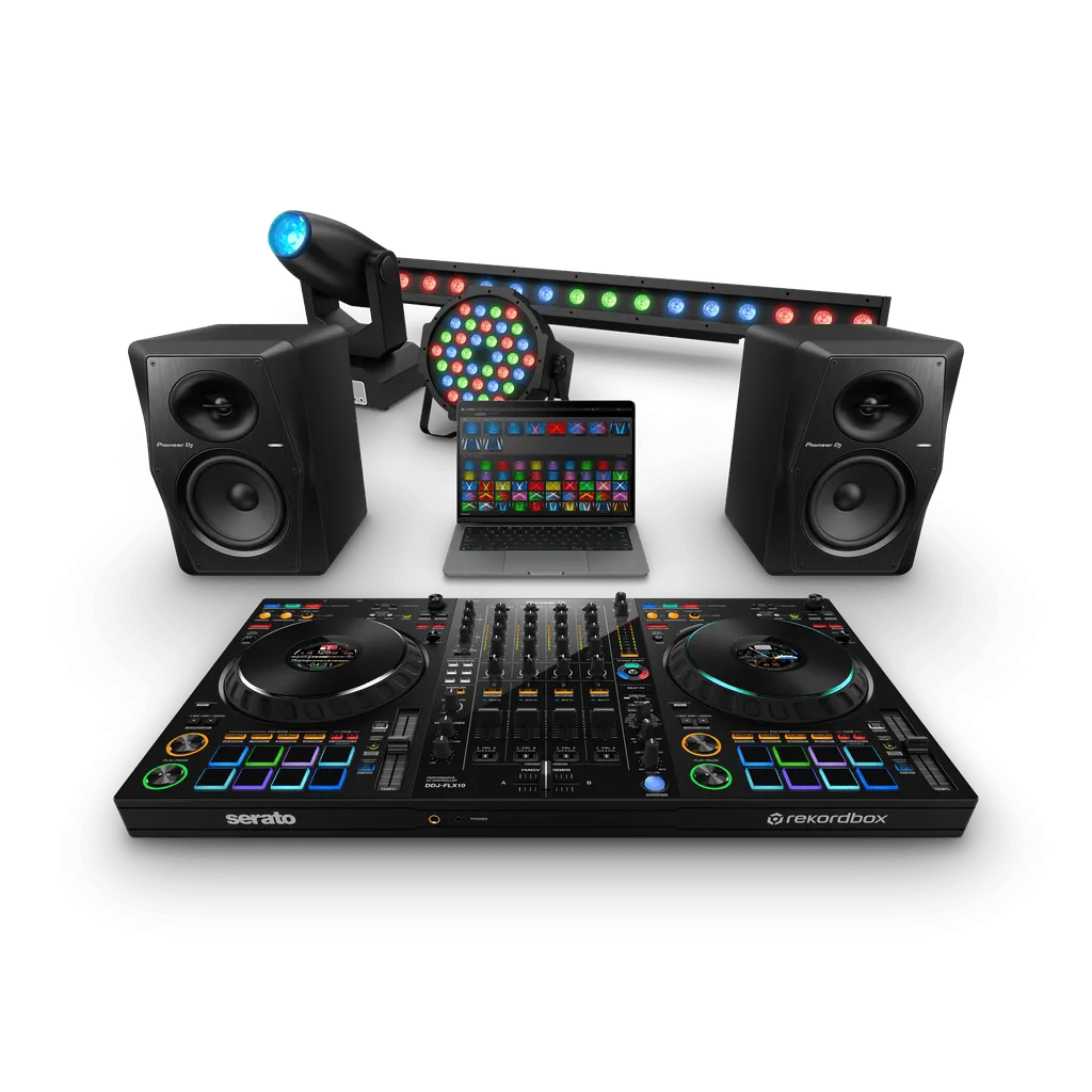 Pioneer DJ DDJ-FLX10 4-deck Rekordbox and Serato DJ Controller - Black