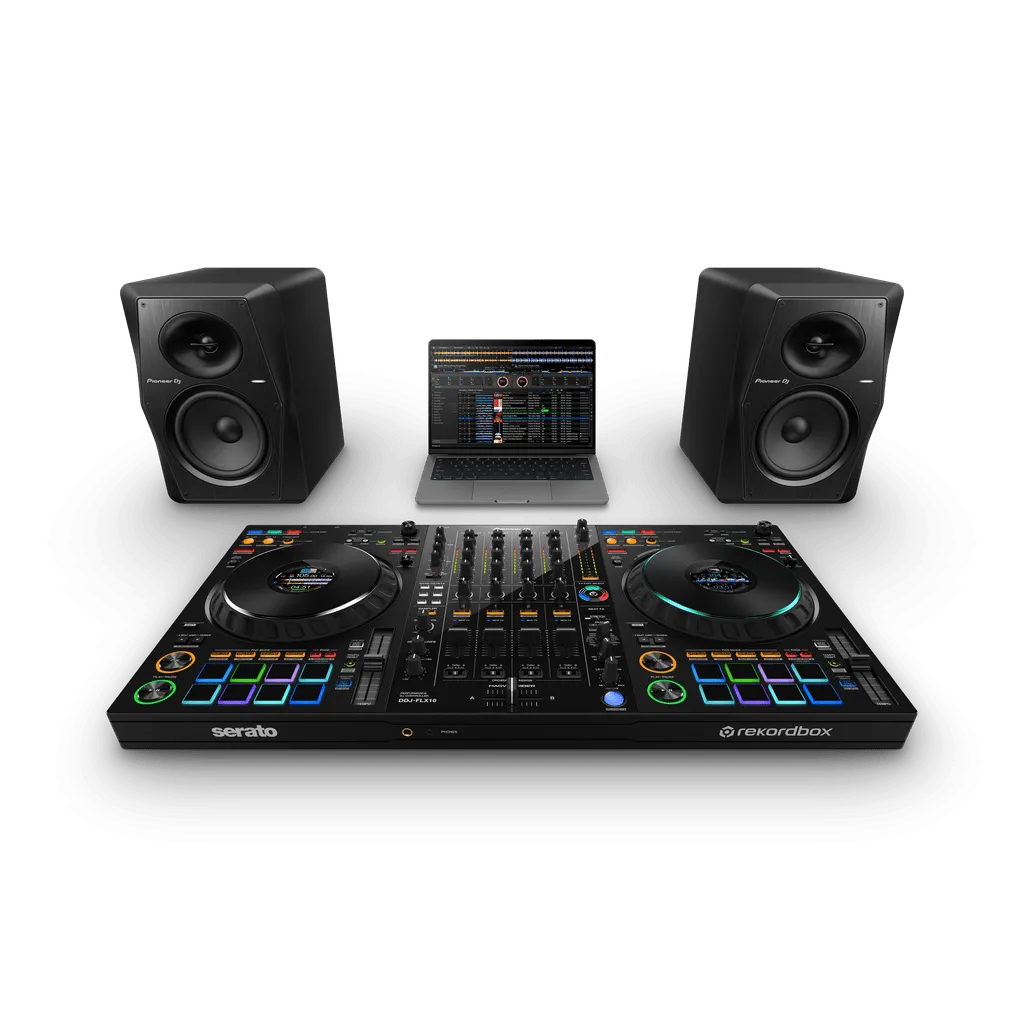 Pioneer DJ DDJ-FLX10 4-deck Rekordbox and Serato DJ Controller - Black