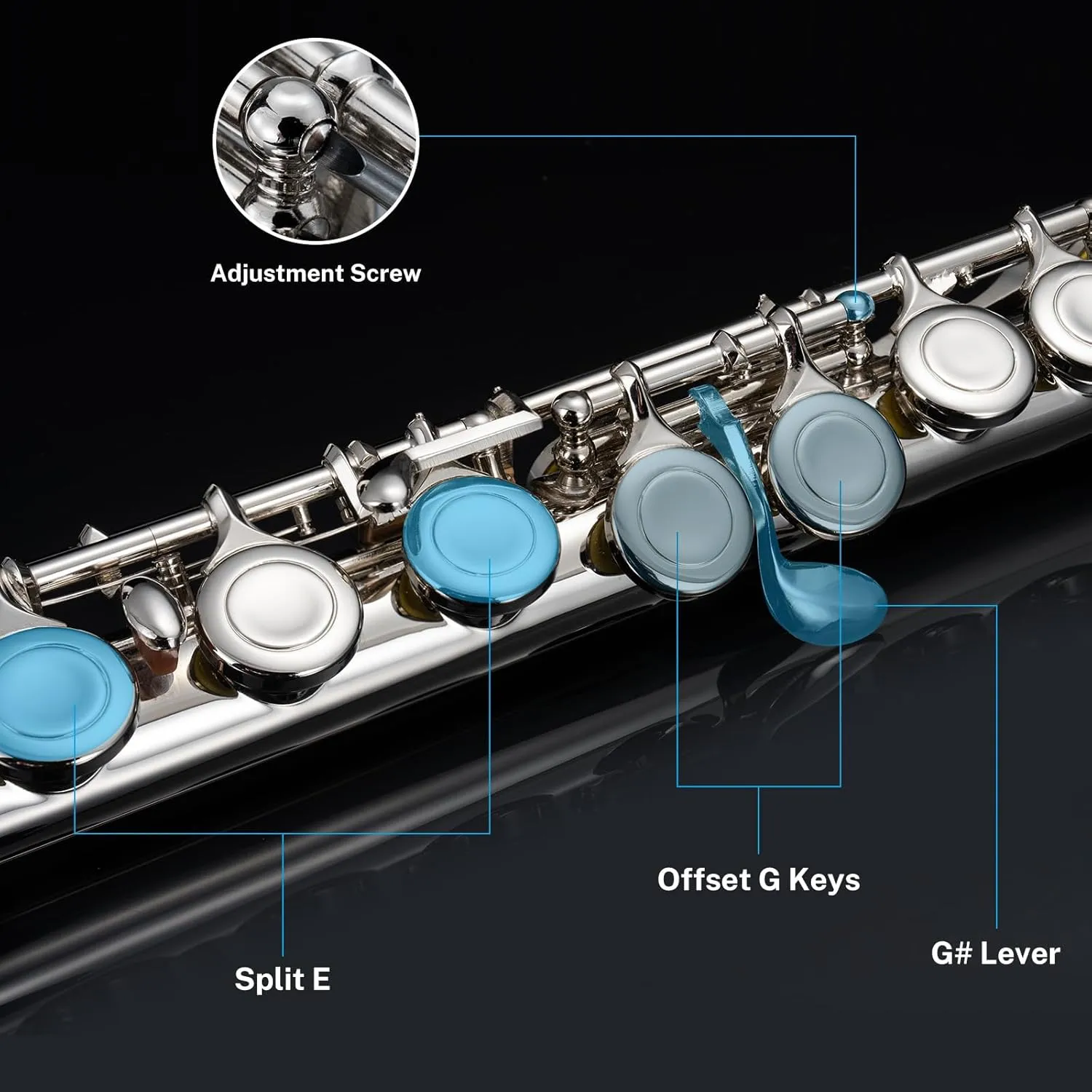 POGOLAB Flutes Set 16 Closed Hole C Key