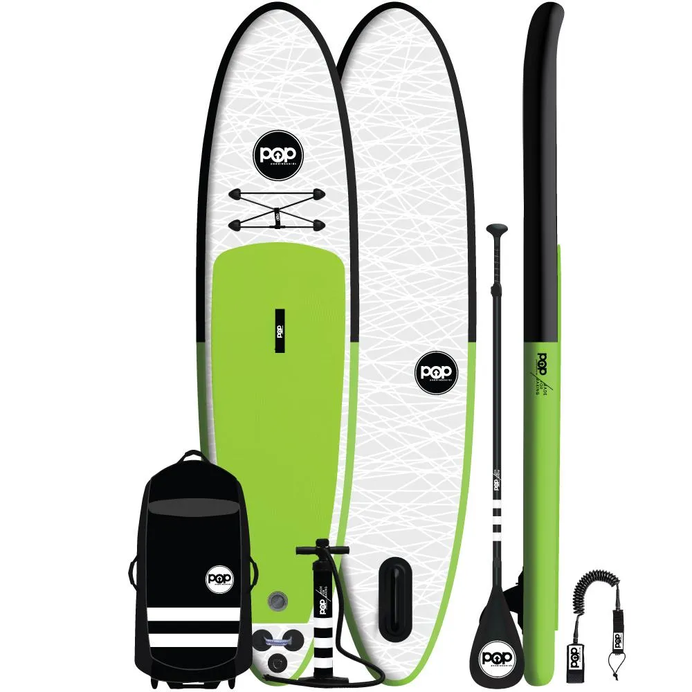 POP 11' INFLATABLE PADDLE BOARD GREEN/BLACK