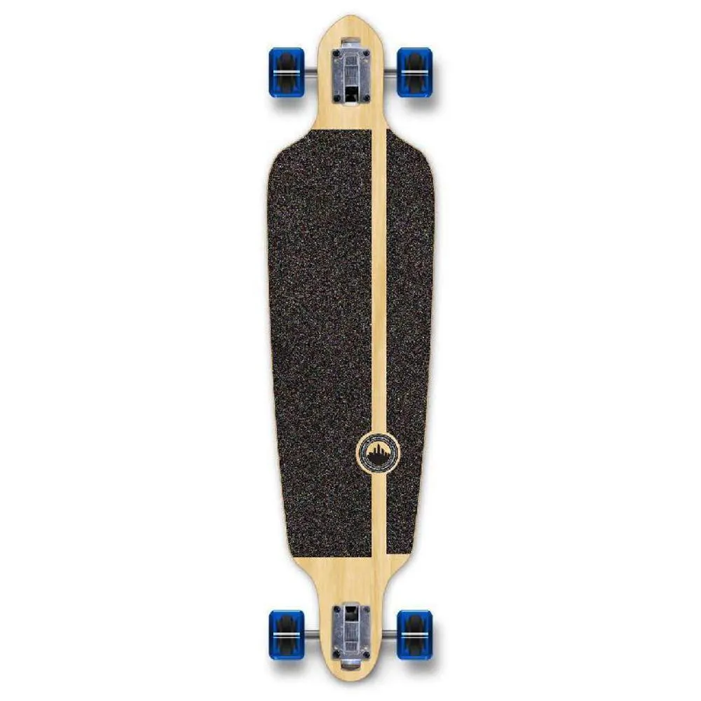 Punked Checkered Blue Drop Through Longboard