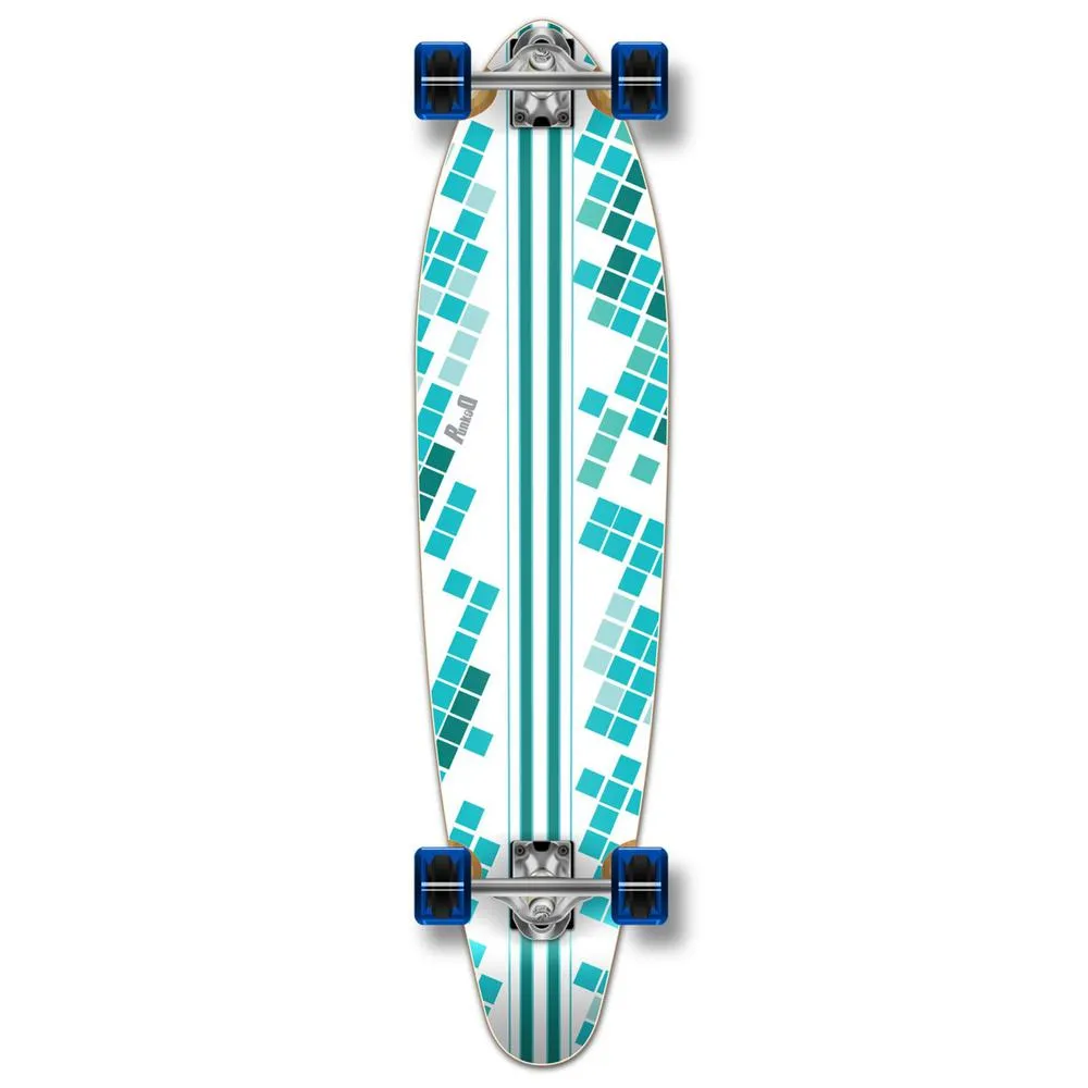 Punked Kicktail White Digital Wave Longboard Complete