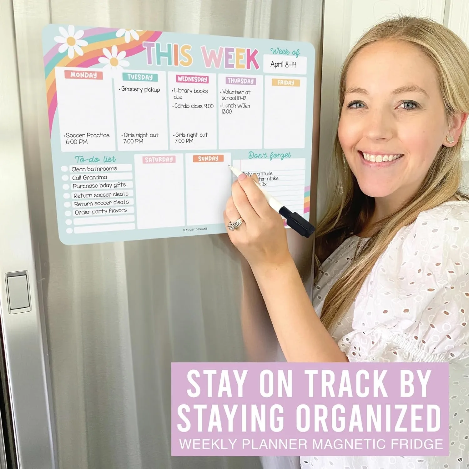 Retro 2 Fridge Weekly Calendar | Magnetic & Dry Erase | Calendars & Planners