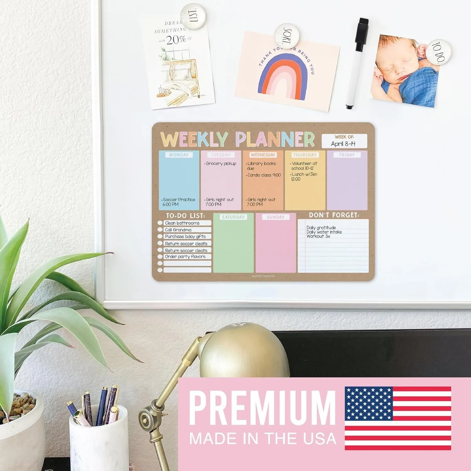 Retro Fridge Weekly Calendar | Magnetic & Dry Erase | Calendars & Planners