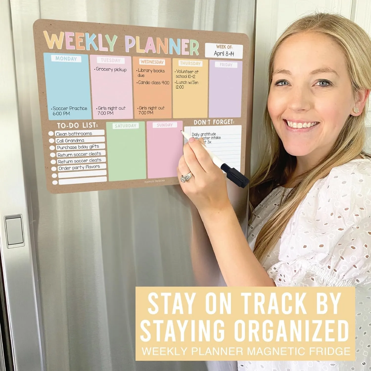 Retro Fridge Weekly Calendar | Magnetic & Dry Erase | Calendars & Planners