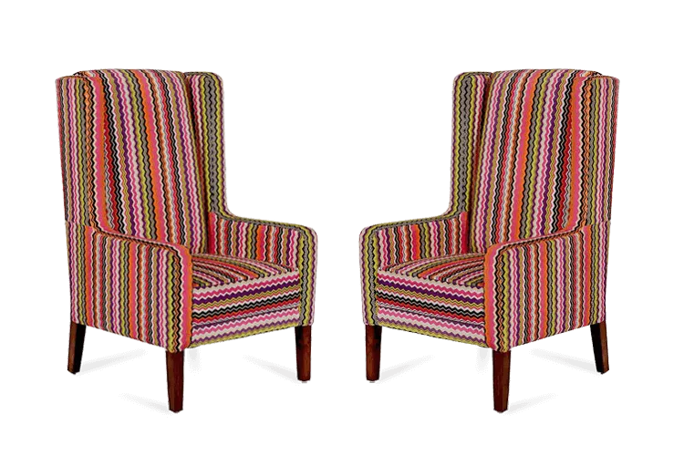 Set of 2 Europea Eva Wing Chair