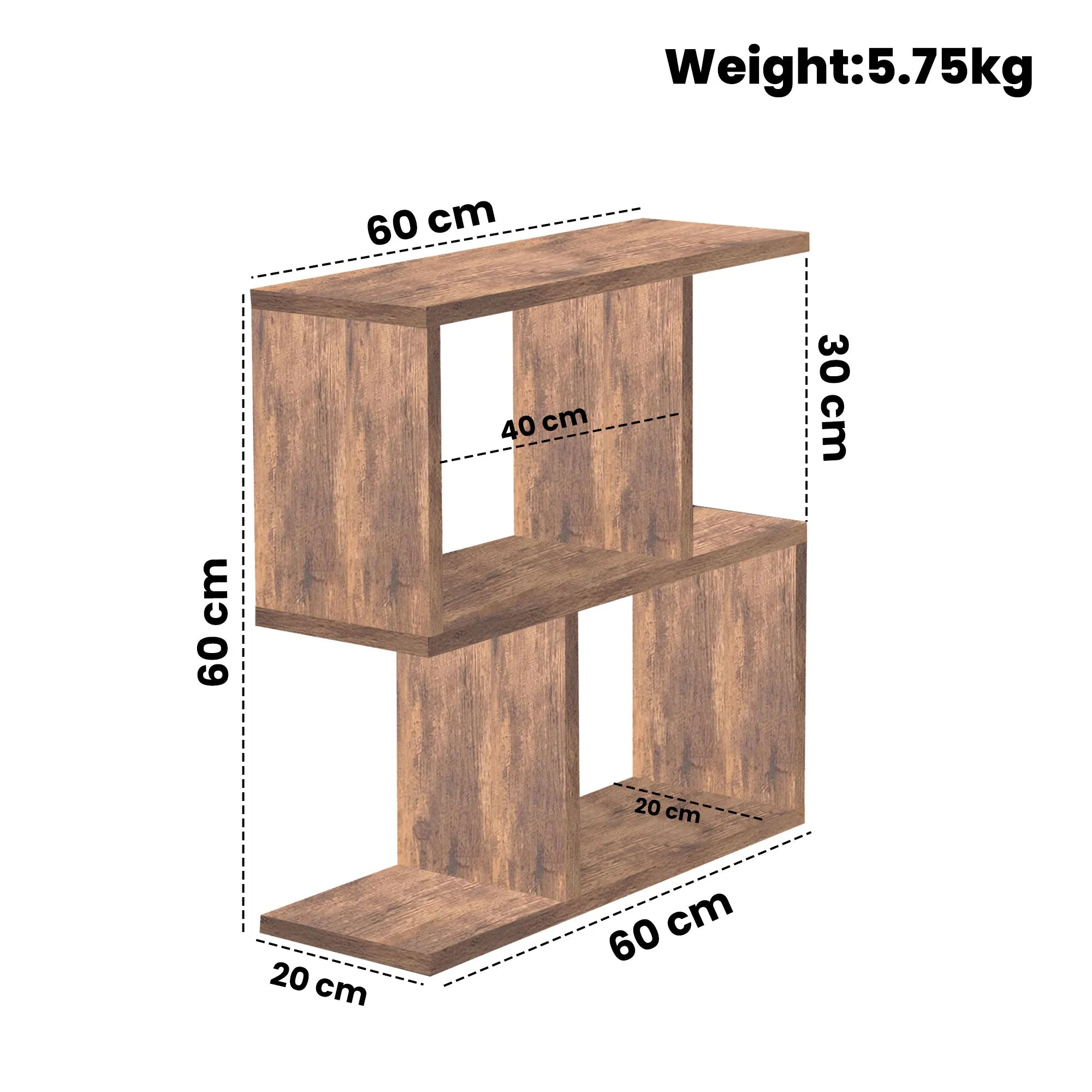 SG Traders 2 Tier, S Shape Sofa Side Table