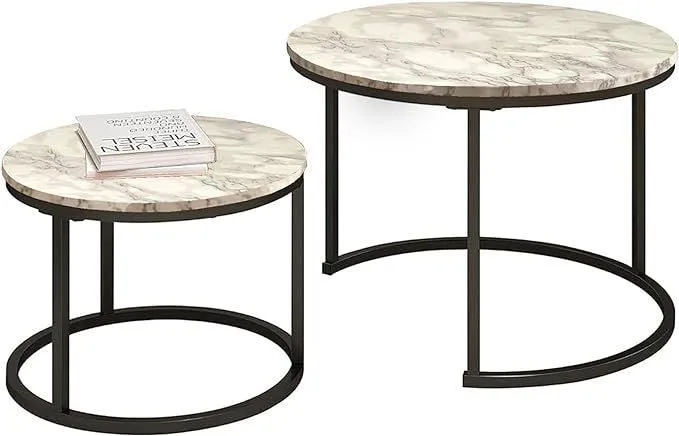 SG Traders Round Nested Coffee Table - Set of 2