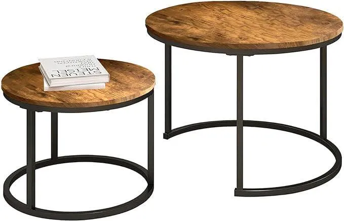 SG Traders Round Nested Coffee Table - Set of 2