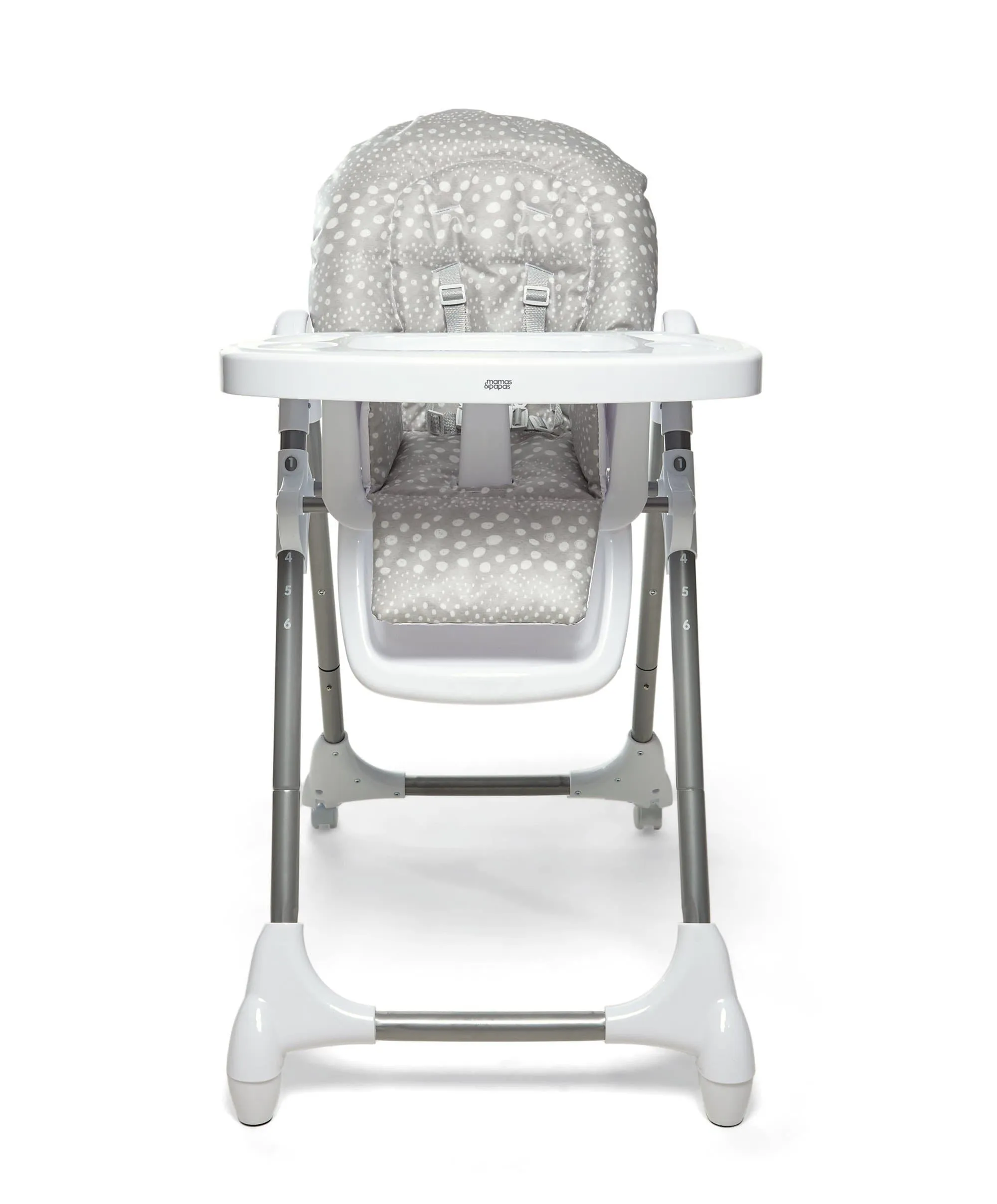 Snax Highchair & Weaning Splash Mat Bundle - Grey Spot