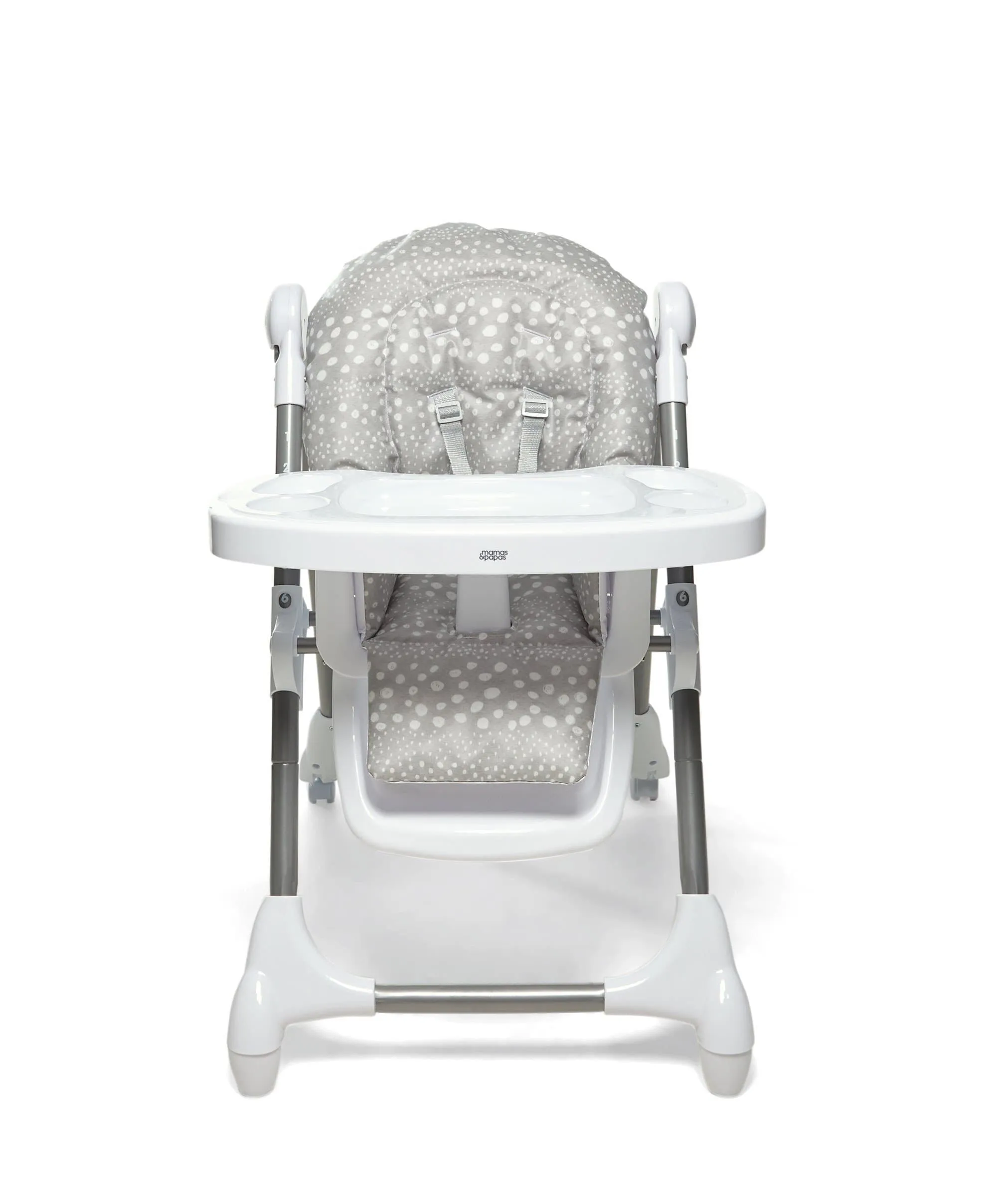 Snax Highchair & Weaning Splash Mat Bundle - Grey Spot