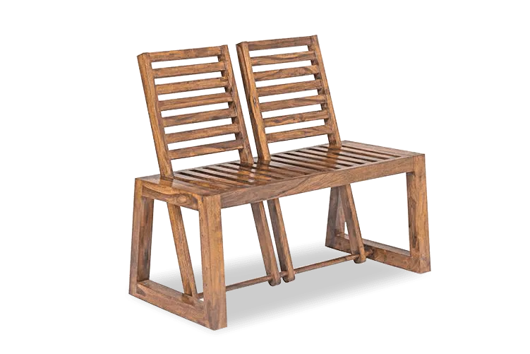 Solid Wood Garden Love Sofa Chair