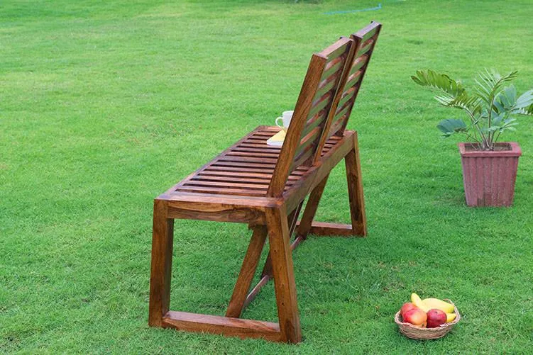 Solid Wood Garden Love Sofa Chair