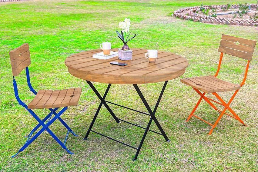 Solid Wood Garden Round Dining Set