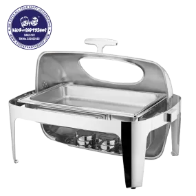 Stainless Steel Rectangular Roll-Top Buffet Chafing Dish, 8.5lts Rental