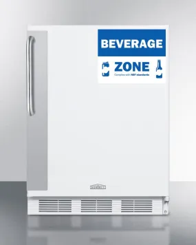 Summit FF6W7BZADA 24" Wide All-refrigerator, ADA Height