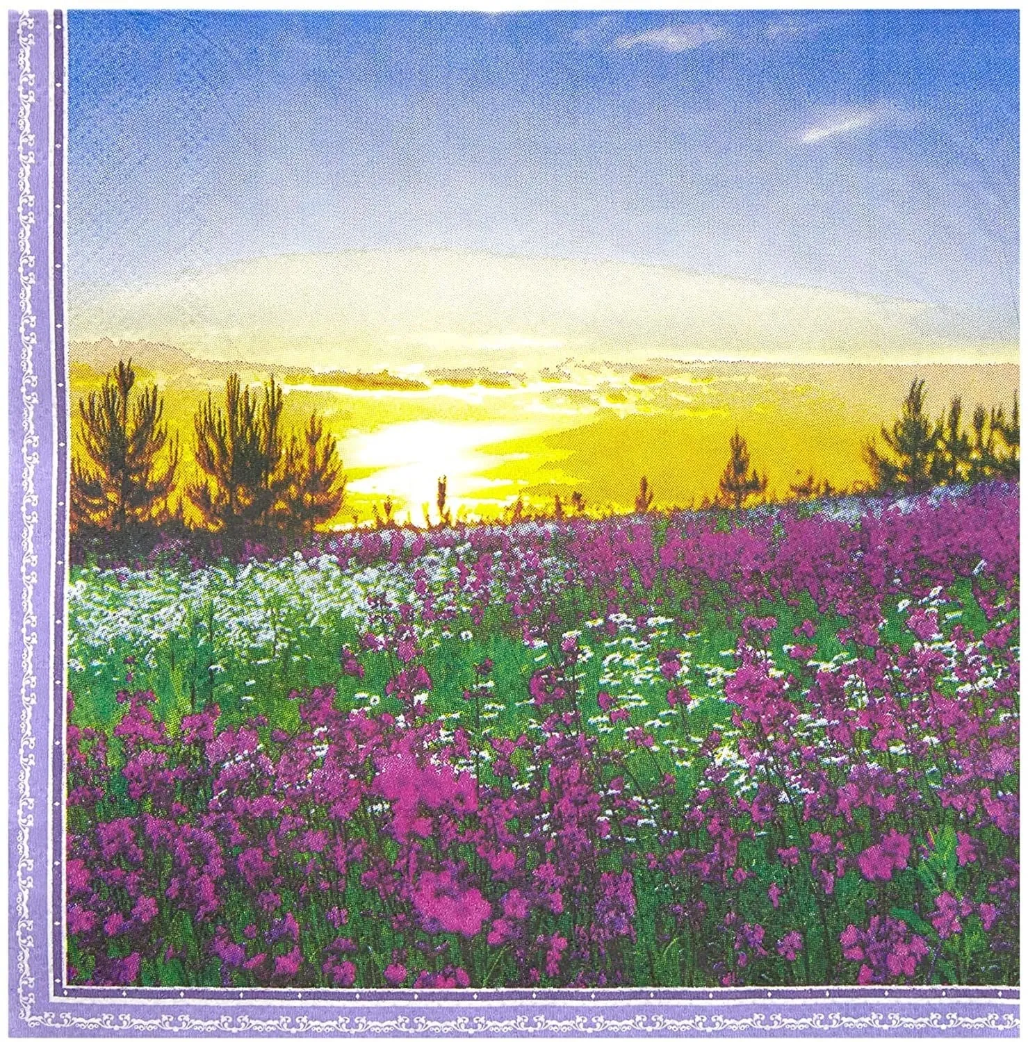 Sunrise Paper Napkins for Garden Party, Birthdays (6.5 x 6.5 In, 150 Pack)