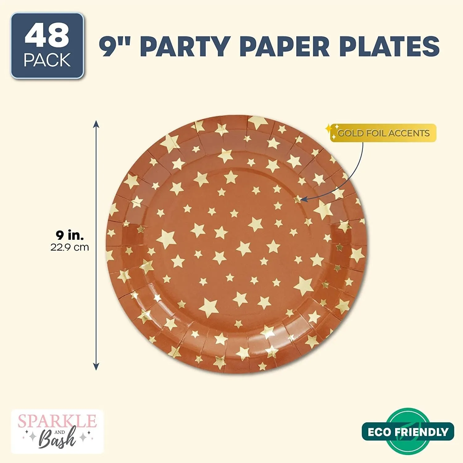 Twinkle Twinkle Little Star Baby Shower Plates (9 In., 48-Pack)