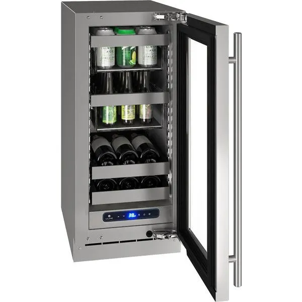 U-Line UHBV515SG01A Hbv515 15" Beverage Center With Stainless Frame Finish and Field Reversible Door Swing (115 V/60 Hz)