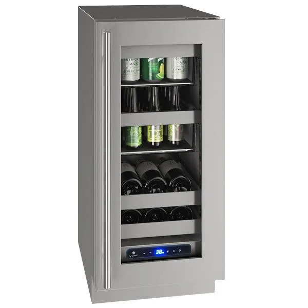 U-Line UHBV515SG01A Hbv515 15" Beverage Center With Stainless Frame Finish and Field Reversible Door Swing (115 V/60 Hz)