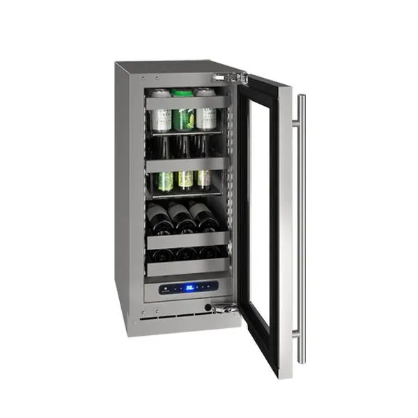 U-Line UHBV515SG01A Hbv515 15" Beverage Center With Stainless Frame Finish and Field Reversible Door Swing (115 V/60 Hz)