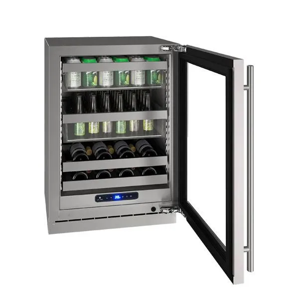 U-Line UHBV524SG01A Hbv524 24" Beverage Center With Stainless Frame Finish and Field Reversible Door Swing (115 V/60 Hz)