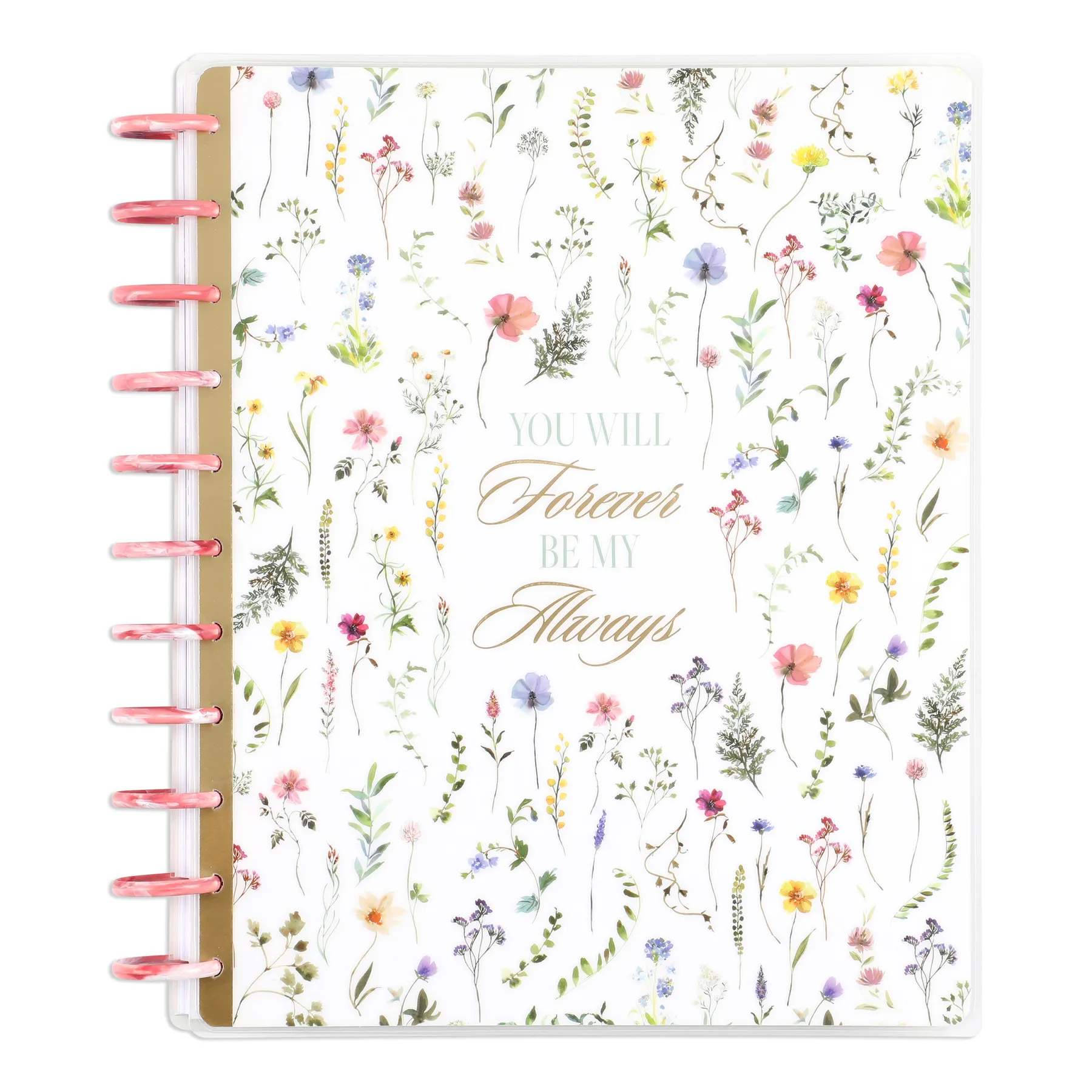 Undated Blooming Romance Wedding Happy Planner - Big Wedding Layout - 12 Months