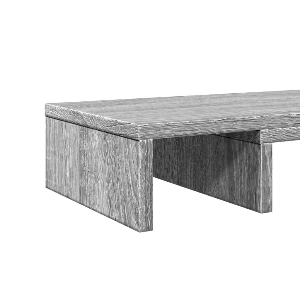 vidaXL Monitor Stand Adjustable Grey Sonoma 60x24x10.5 cm Engineered Wood