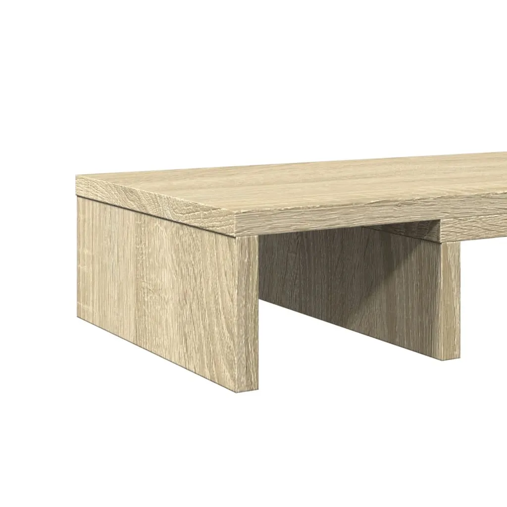 vidaXL Monitor Stand Adjustable Sonoma Oak 60x24x10.5 cm Engineered Wood