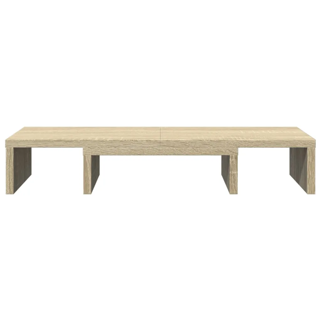 vidaXL Monitor Stand Adjustable Sonoma Oak 60x24x10.5 cm Engineered Wood