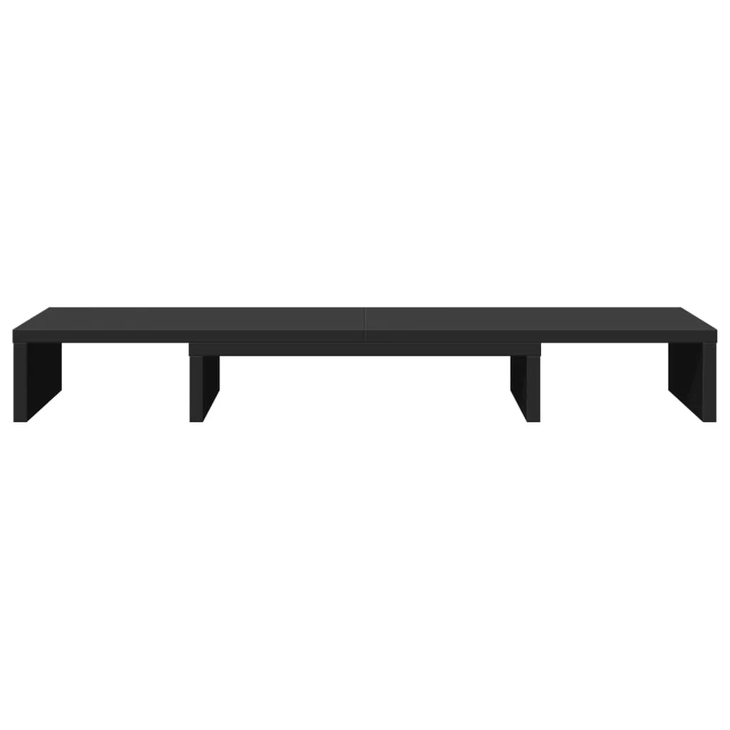 vidaXL Monitor Stand Riser Adjustable Black 80x24x10.5 cm Engineered Wood