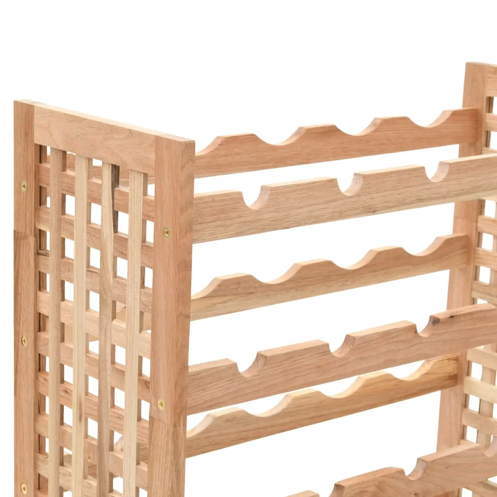 vidaXL Wine Rack for 25 Bottles Solid Walnut Wood 63x25x73 cm