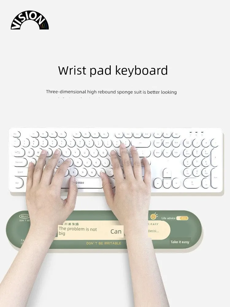 Vision Fun Text Wrister Protective Mouse Pad Female Male Wrist Pad Office Laptop Keyboard Support