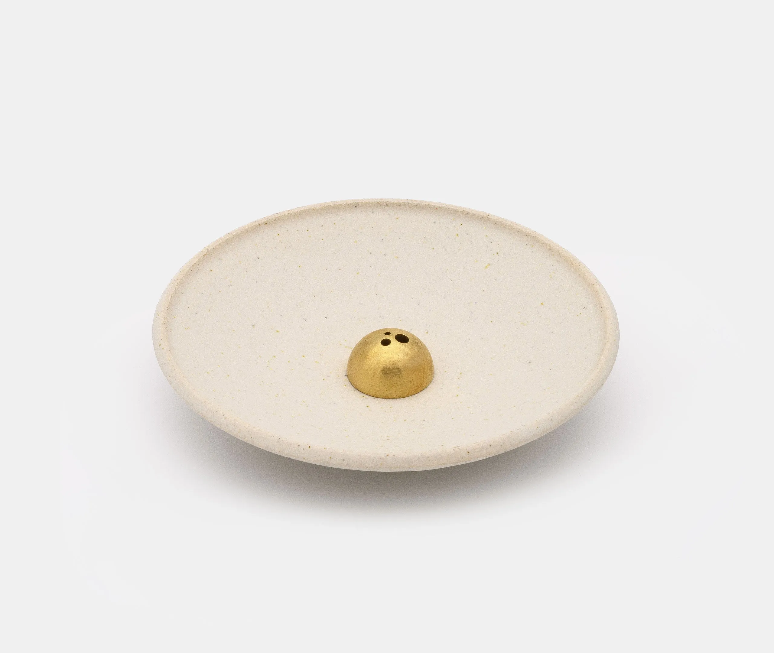 White Mountain Jade Stoneware Incense Dish