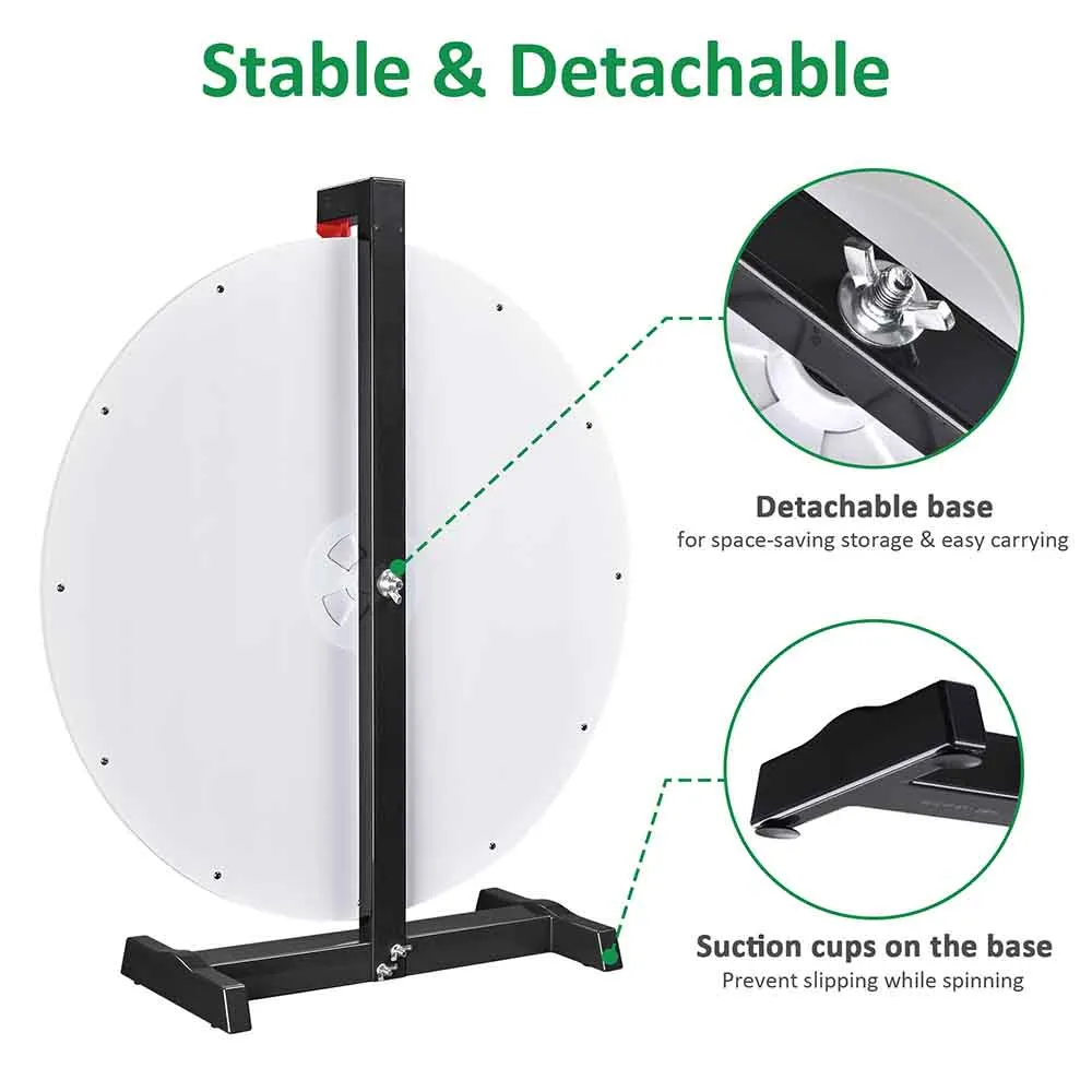WinSpin 24" Pinwheel Dry Erase Tabletop Prize Wheel 12 Slot