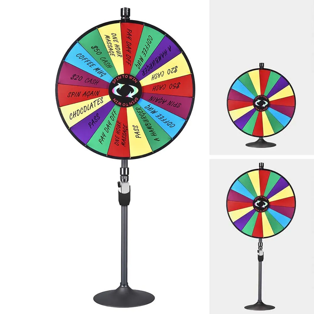 WinSpin Prize Wheel 36" Large Spinning Wheel Round Base Stand