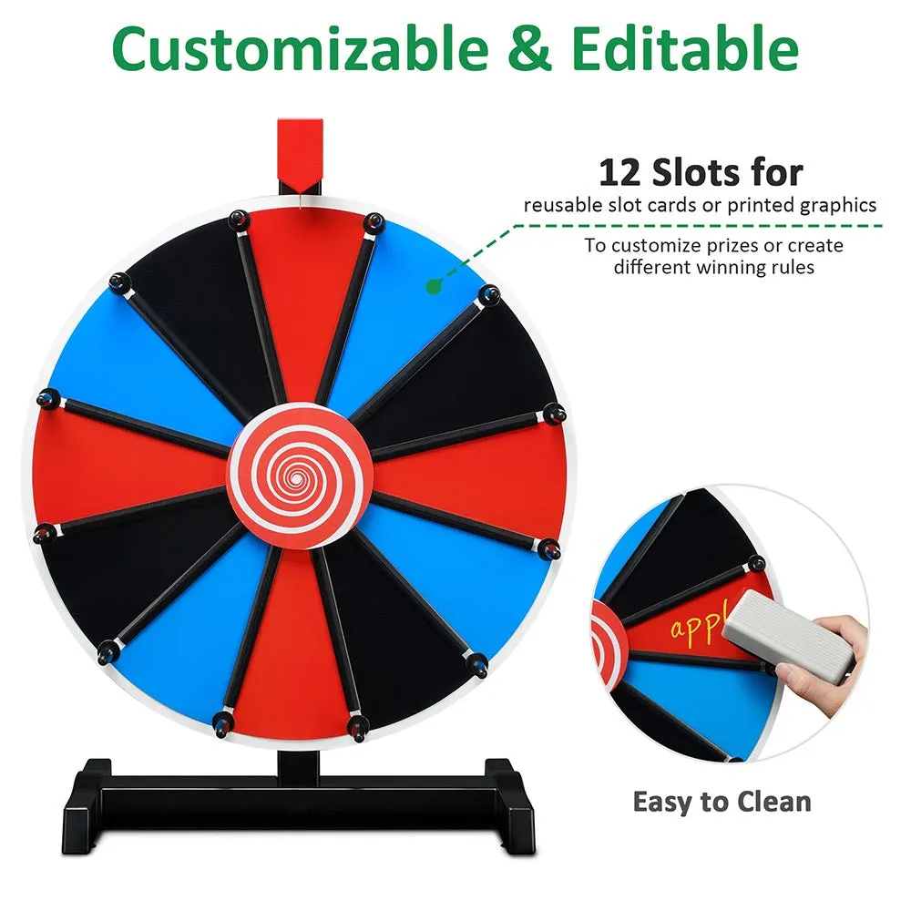 WinSpin Spinning Prize Wheel Tabletop Dry Erase 15"